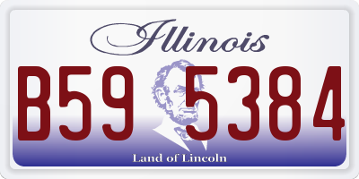 IL license plate B595384