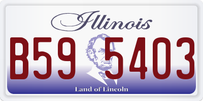 IL license plate B595403