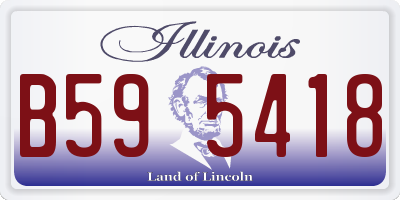 IL license plate B595418