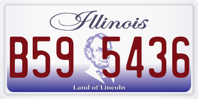 IL license plate B595436