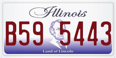 IL license plate B595443