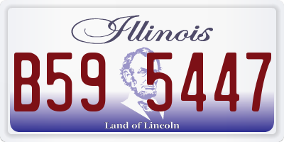 IL license plate B595447