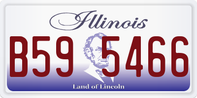 IL license plate B595466