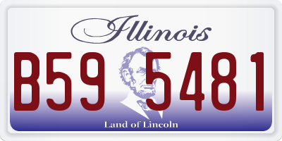 IL license plate B595481