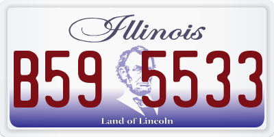 IL license plate B595533