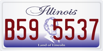 IL license plate B595537