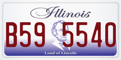 IL license plate B595540