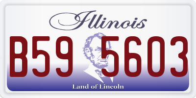 IL license plate B595603