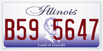 IL license plate B595647