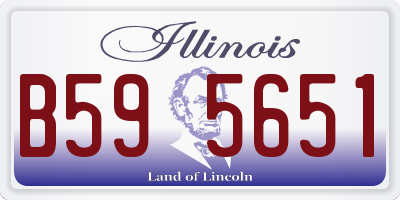 IL license plate B595651