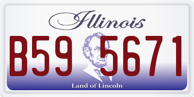 IL license plate B595671