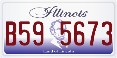 IL license plate B595673