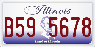 IL license plate B595678