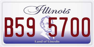 IL license plate B595700