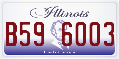 IL license plate B596003
