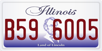 IL license plate B596005