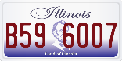 IL license plate B596007