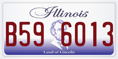IL license plate B596013