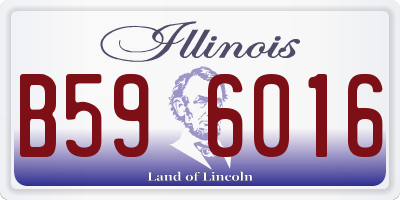 IL license plate B596016