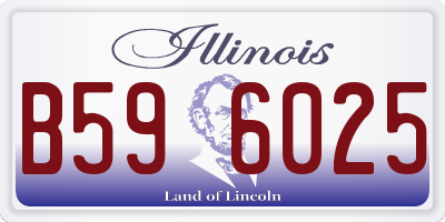 IL license plate B596025