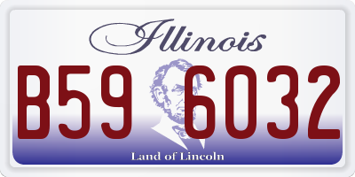 IL license plate B596032