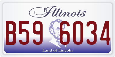 IL license plate B596034