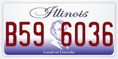 IL license plate B596036