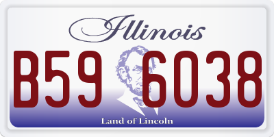 IL license plate B596038