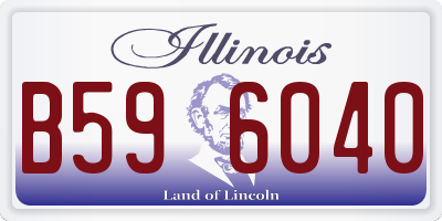 IL license plate B596040