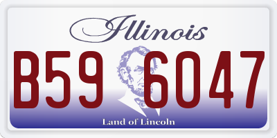 IL license plate B596047