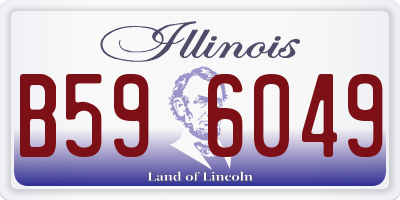 IL license plate B596049