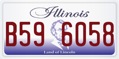 IL license plate B596058