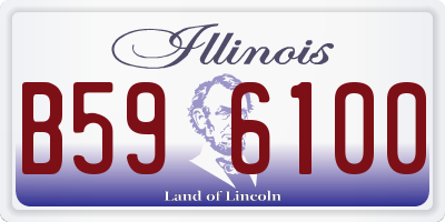 IL license plate B596100