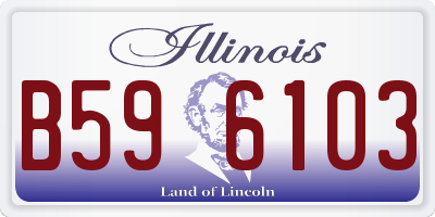 IL license plate B596103