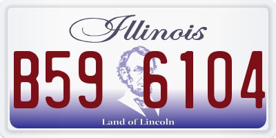 IL license plate B596104