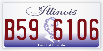 IL license plate B596106