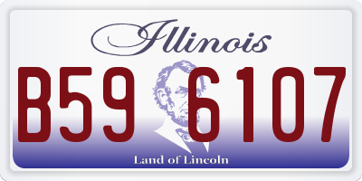 IL license plate B596107
