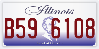 IL license plate B596108