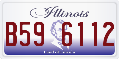 IL license plate B596112
