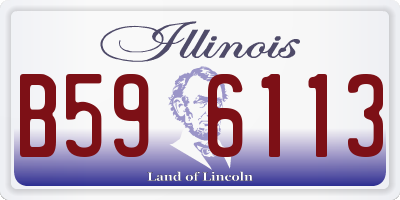 IL license plate B596113