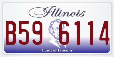 IL license plate B596114