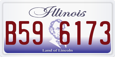 IL license plate B596173