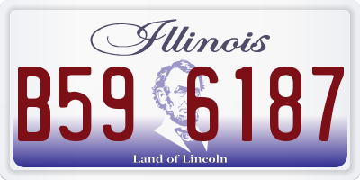 IL license plate B596187