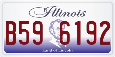 IL license plate B596192