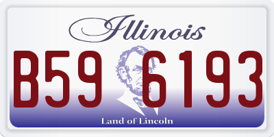 IL license plate B596193