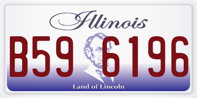 IL license plate B596196