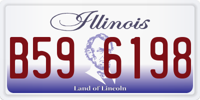 IL license plate B596198