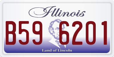 IL license plate B596201