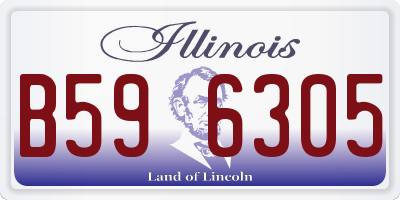 IL license plate B596305