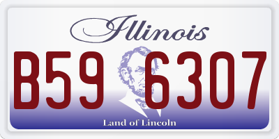 IL license plate B596307